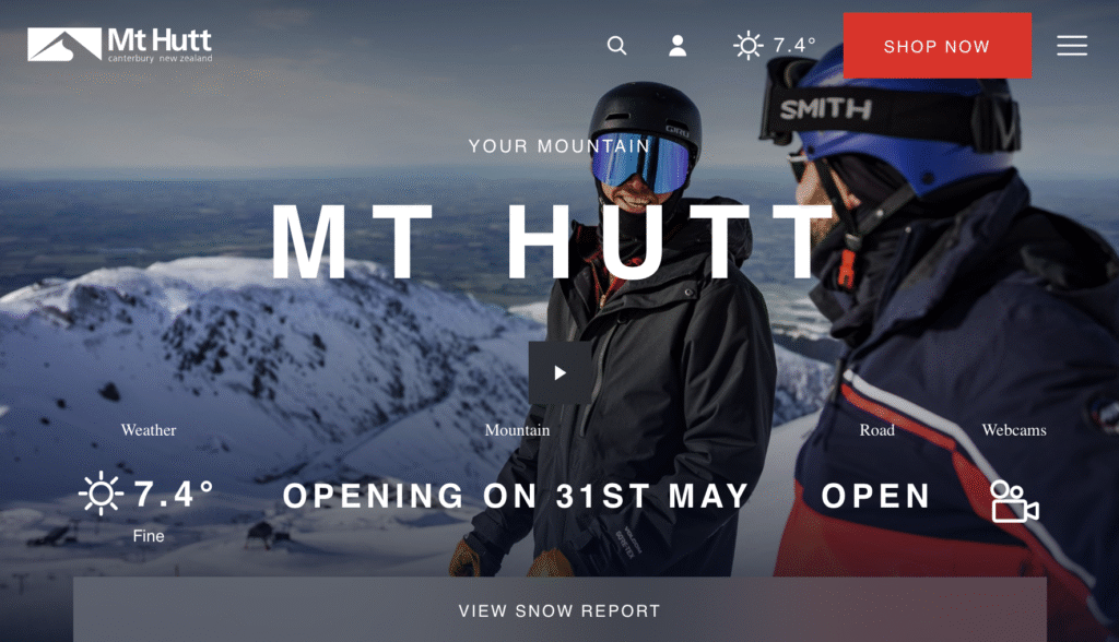 Mount Hutt Ski New Zealand Homepage